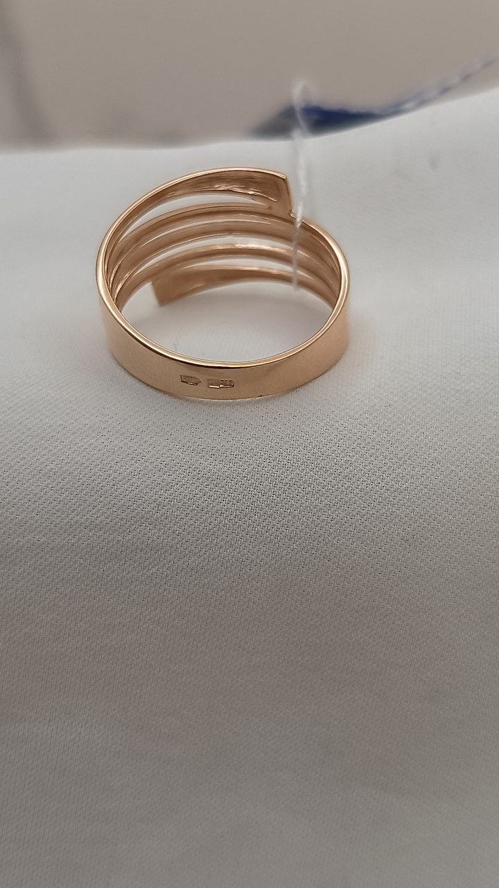 Золоте кільце без каменів 585 проби - Зображення 5