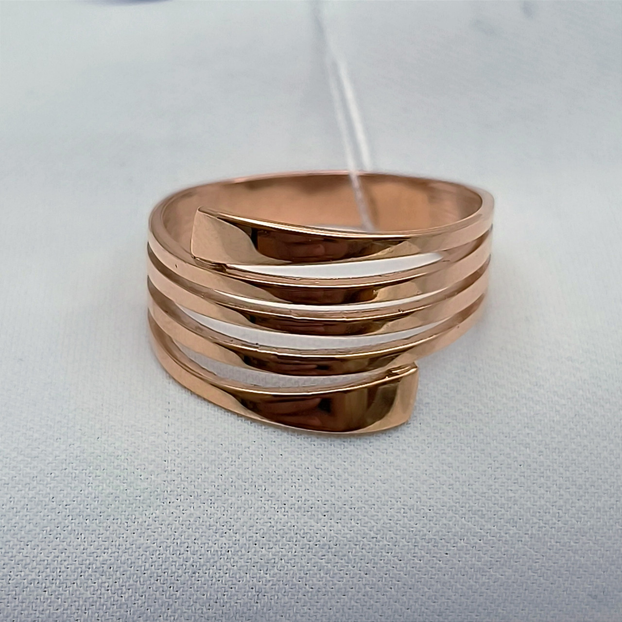 Золоте кільце без каменів 585 проби - Зображення 6