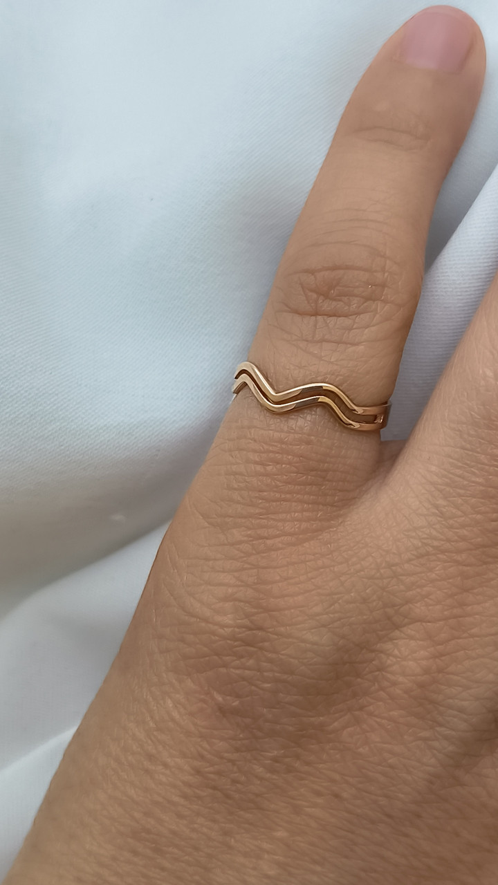 Золоте кільце без каменів 585 проби - Зображення 2