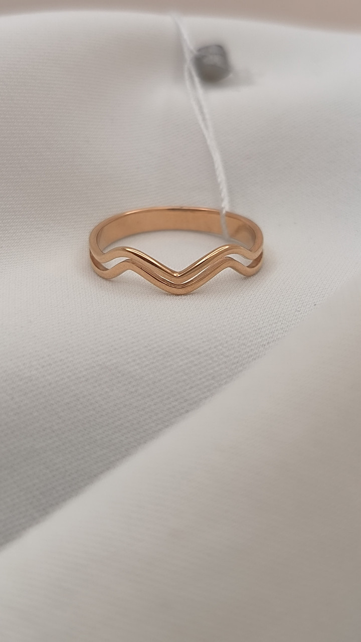 Золоте кільце без каменів 585 проби - Зображення 4