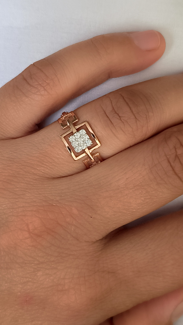 Золоте кільце з цирконієм Ukr-gold - Зображення 6