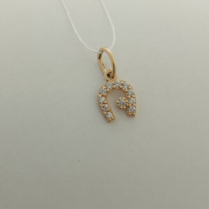 Золотий кулон підкова