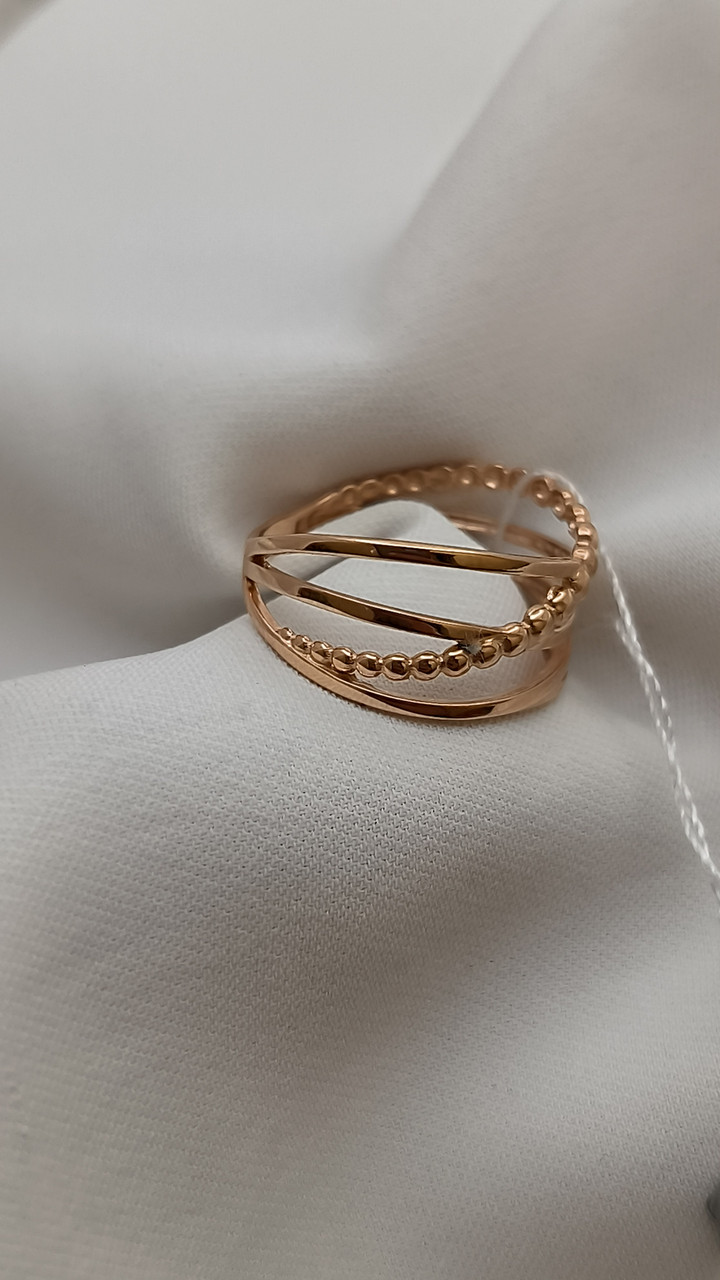 Золоте кільце без вставок Ukr-gold - Зображення 8