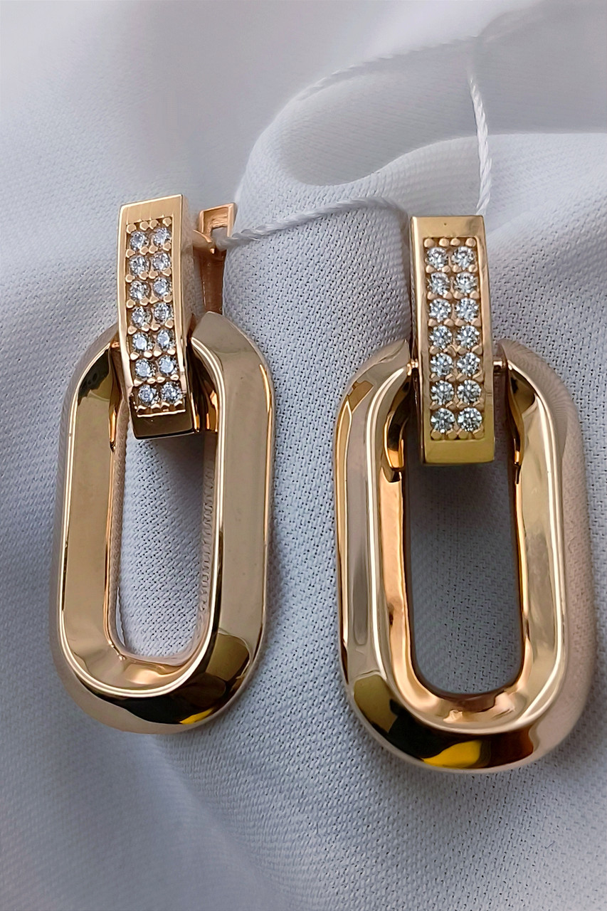 Золоті сережки 585 проби - Зображення 5