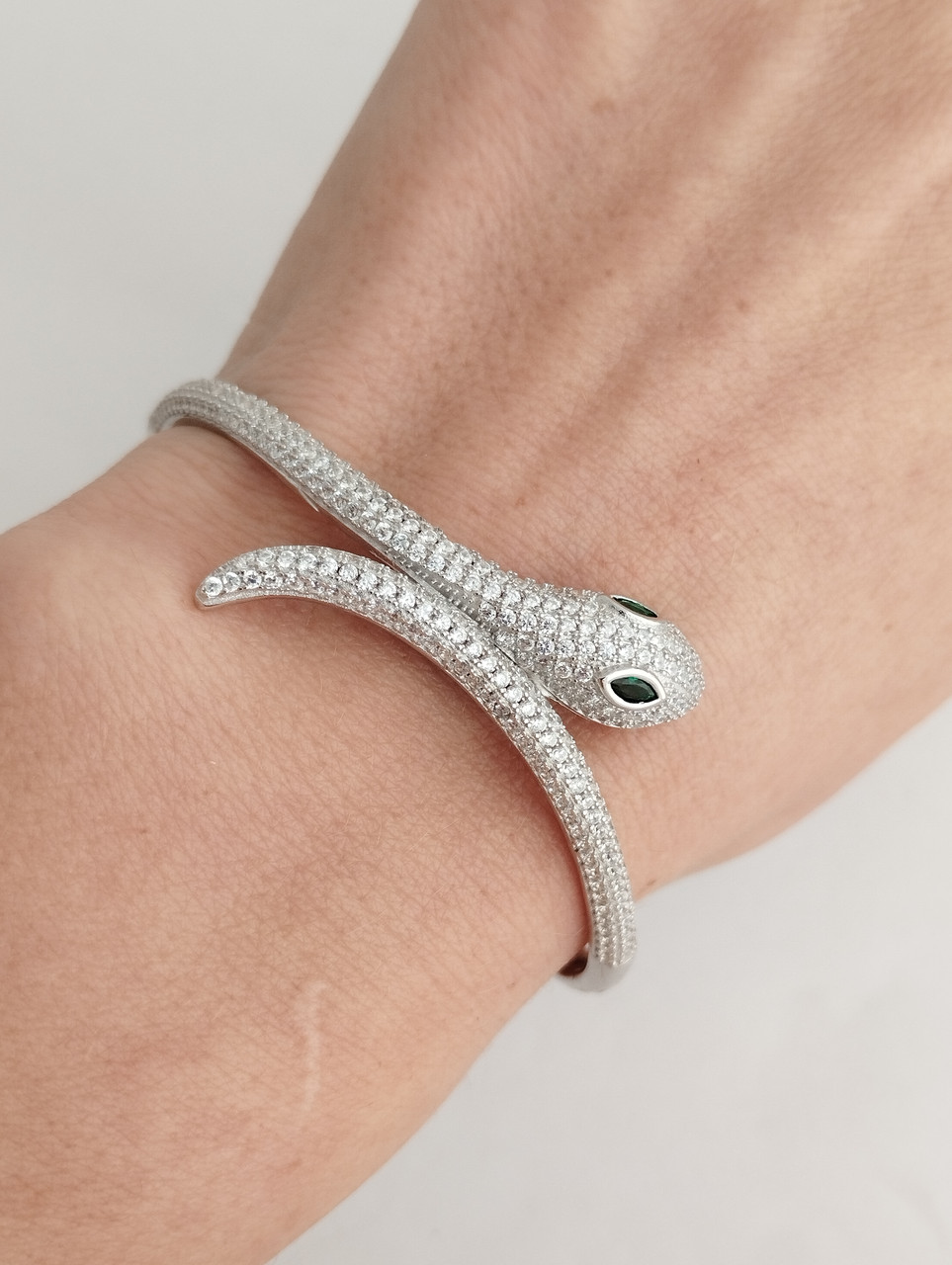 Срібний браслет змія - Зображення 2