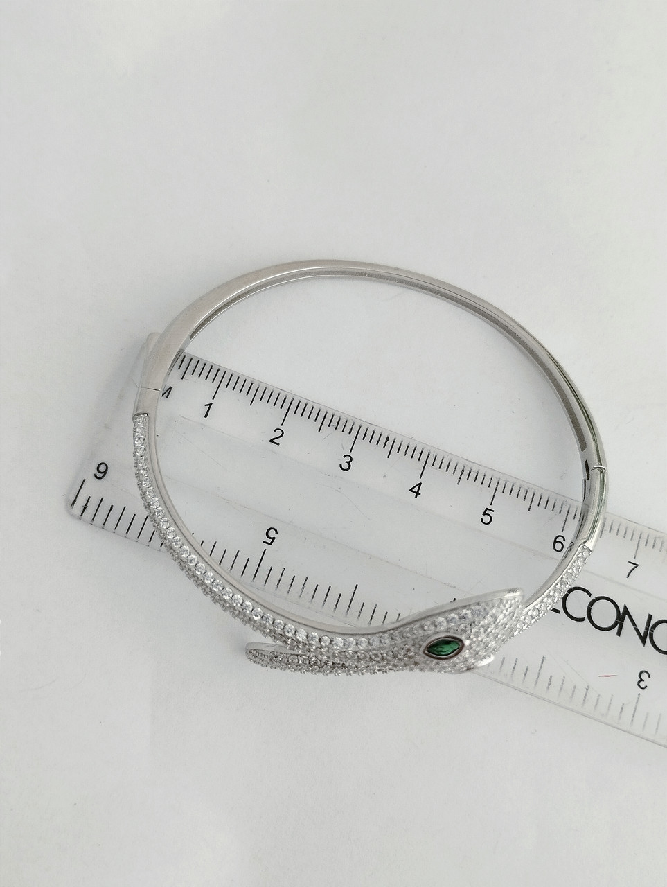 Срібний браслет змія - Зображення 3