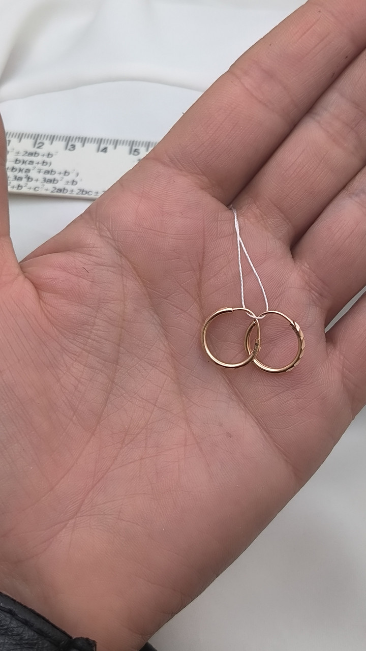 Золоті сережки 585 проби - Зображення 5