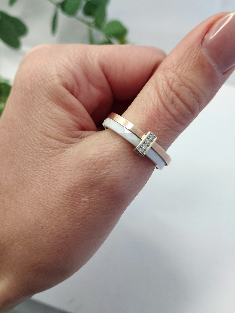 Срібне кільце із золотими пластинами - Зображення 2