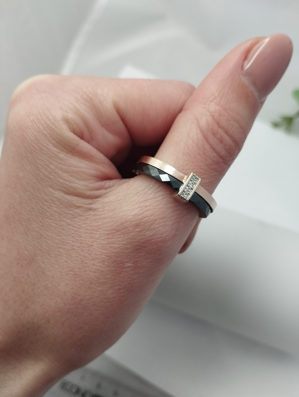 Срібне кільце із золотими пластинами - Зображення 5