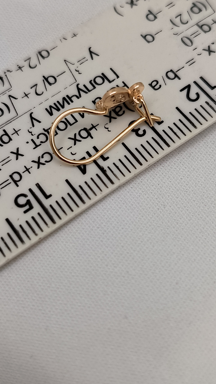 Золоті дитячі сережки 585 проби - Зображення 4