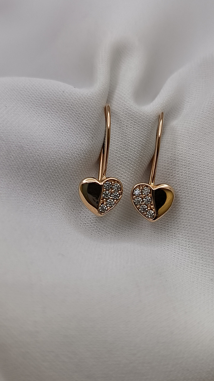 Золоті дитячі сережки 585 проби - Зображення 2