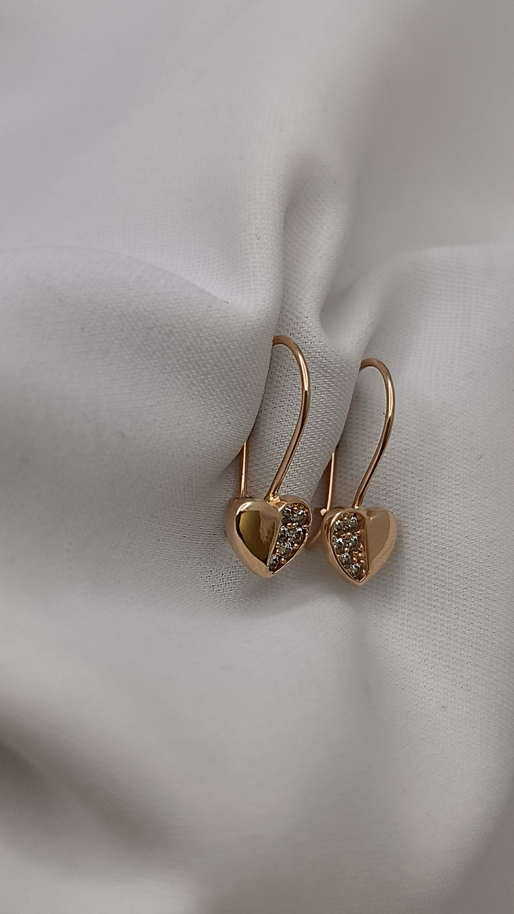 Золоті дитячі сережки 585 проби - Зображення 3