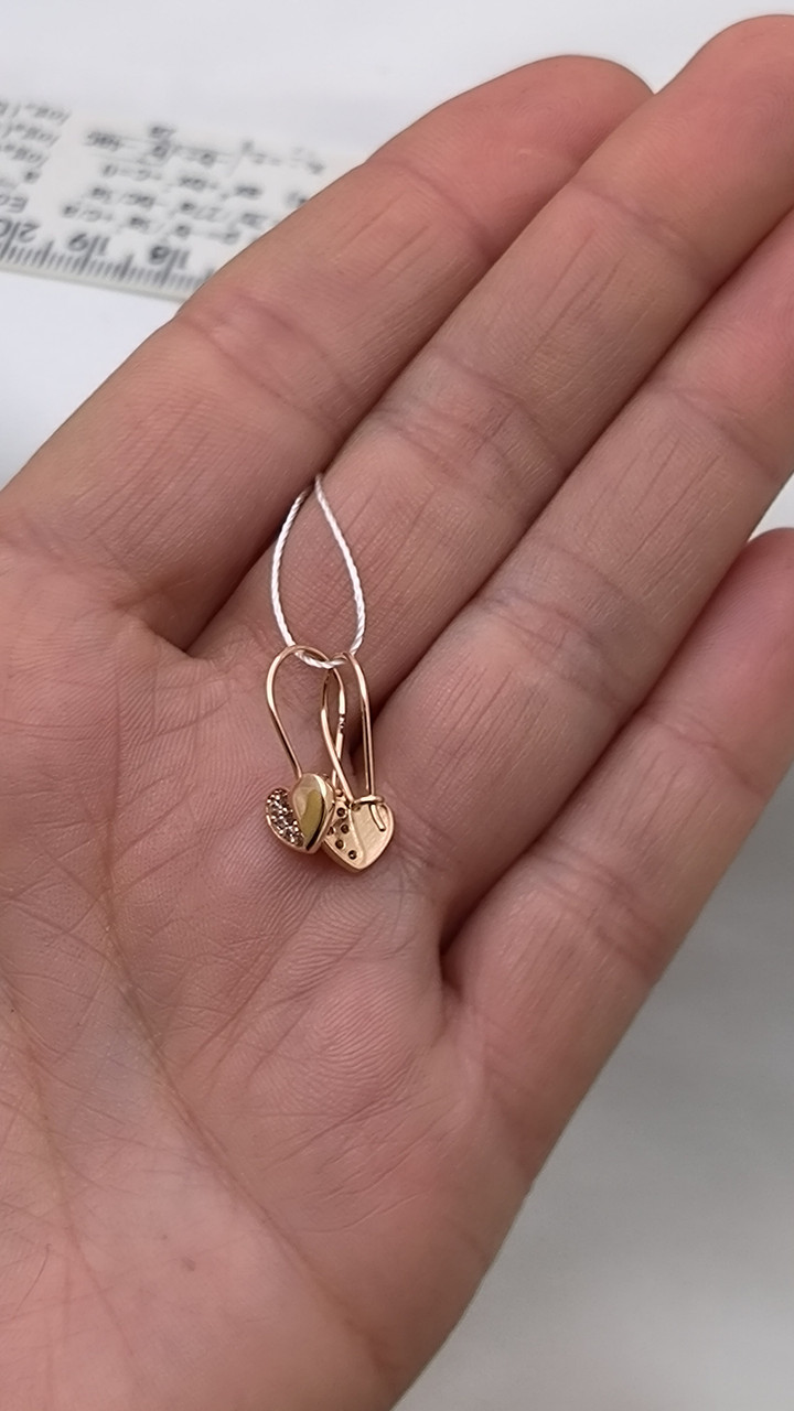 Золоті дитячі сережки 585 проби - Зображення 7