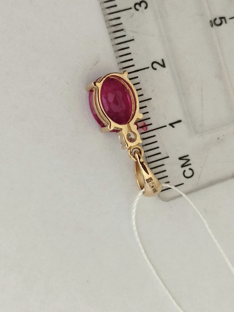 Золотий кулон з рубіном - Зображення 2