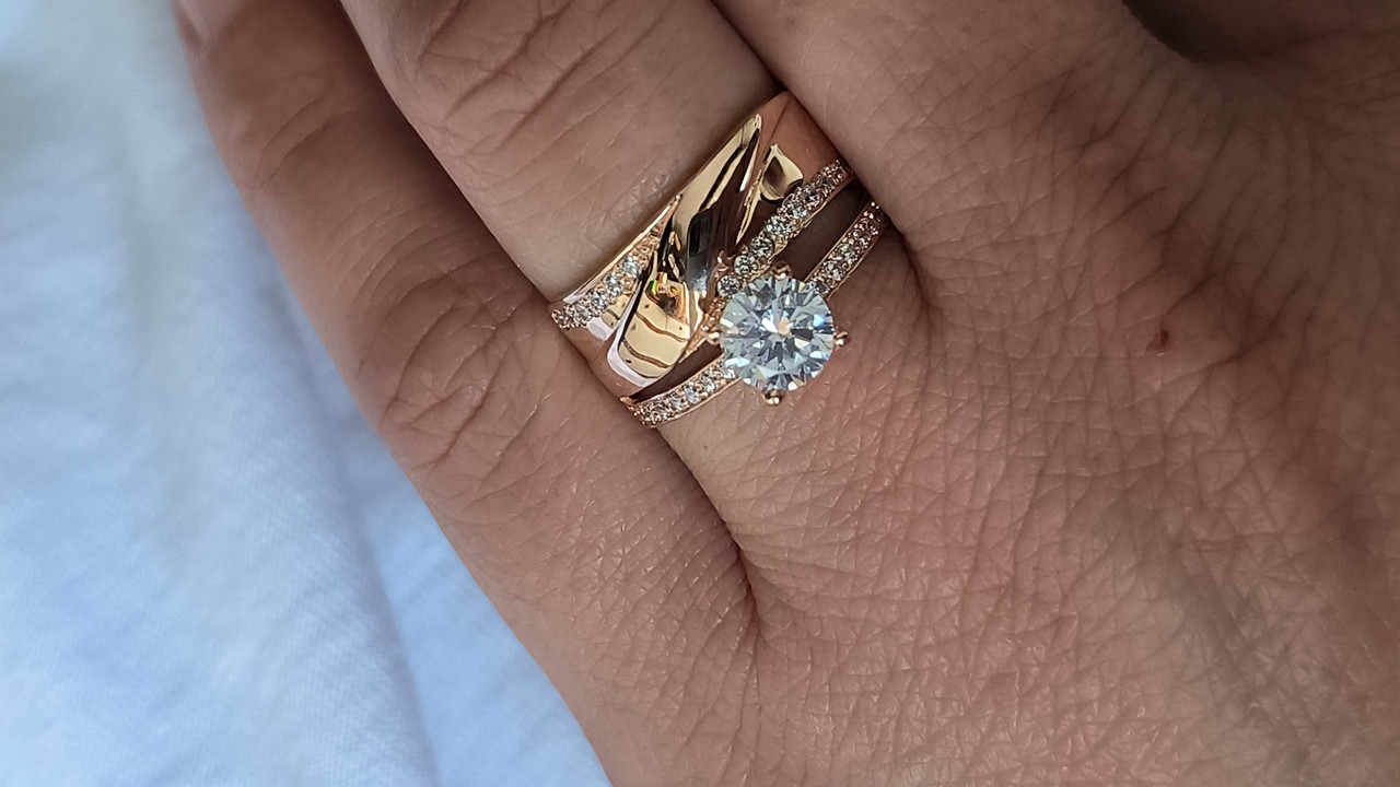 Золоте кільце з цирконієм Ukr-gold - Зображення 7