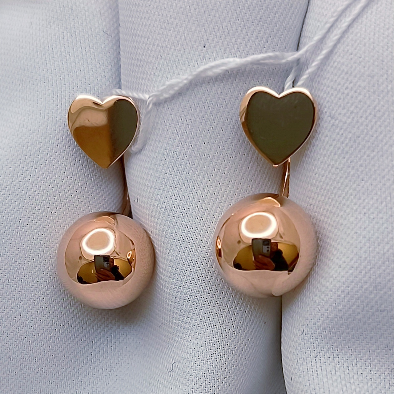 Золоті сережки 585 проби - Зображення 5