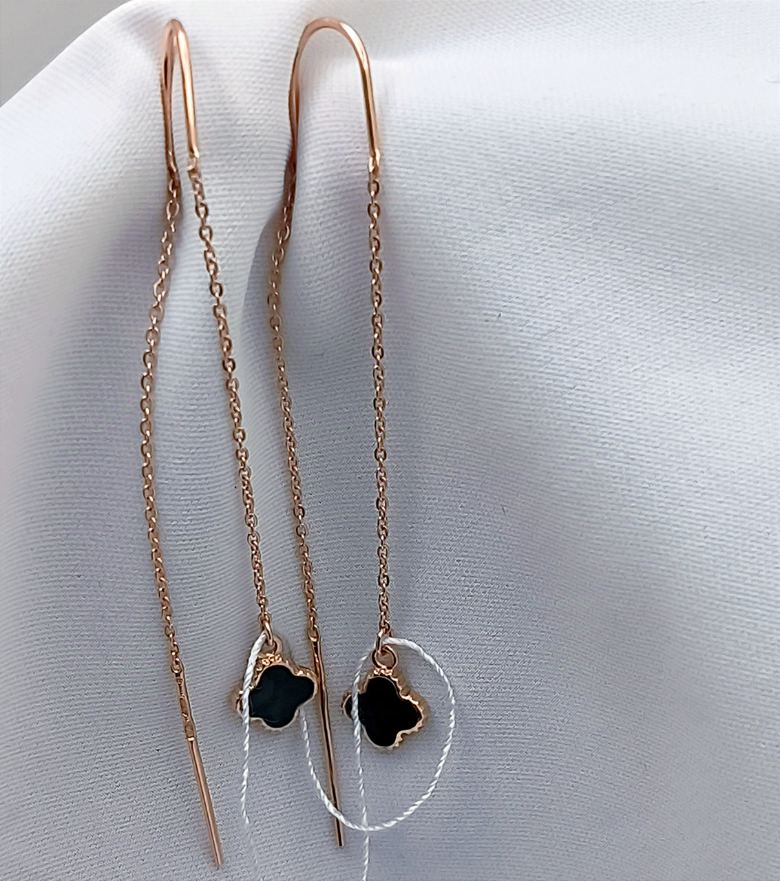 Золоті сережки протяжки 585 проби - Зображення 2