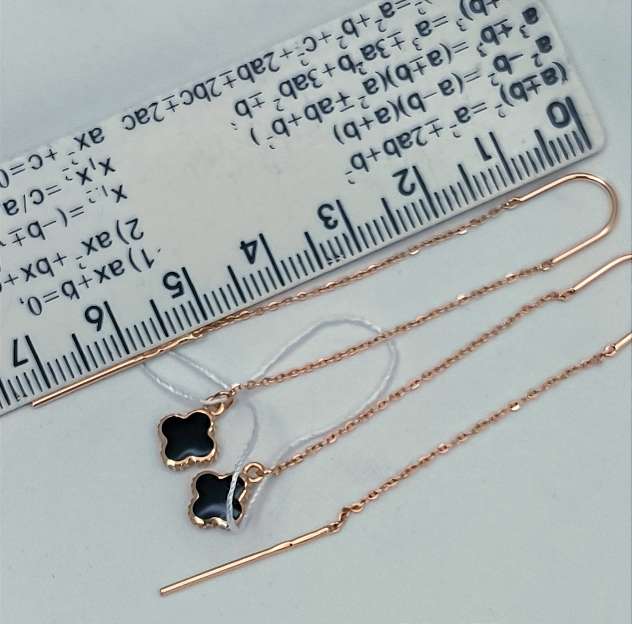 Золоті сережки протяжки 585 проби - Зображення 3