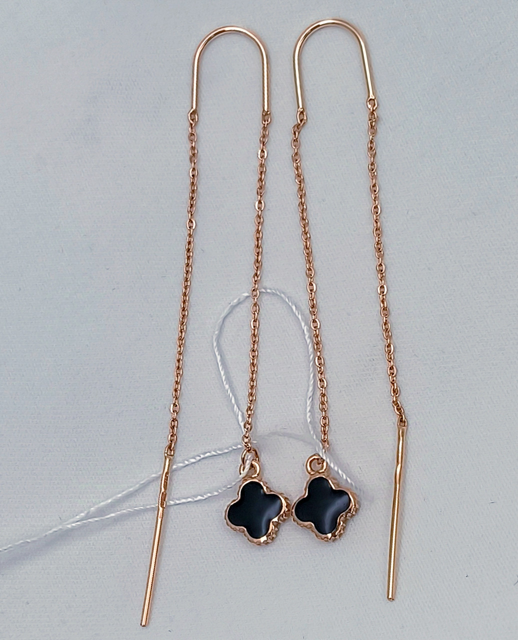 Золоті сережки протяжки 585 проби - Зображення 5