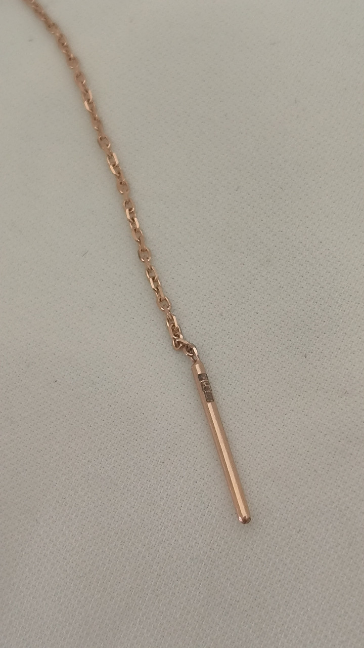 Золоті сережки на ланцюжку 585 проби - Зображення 3