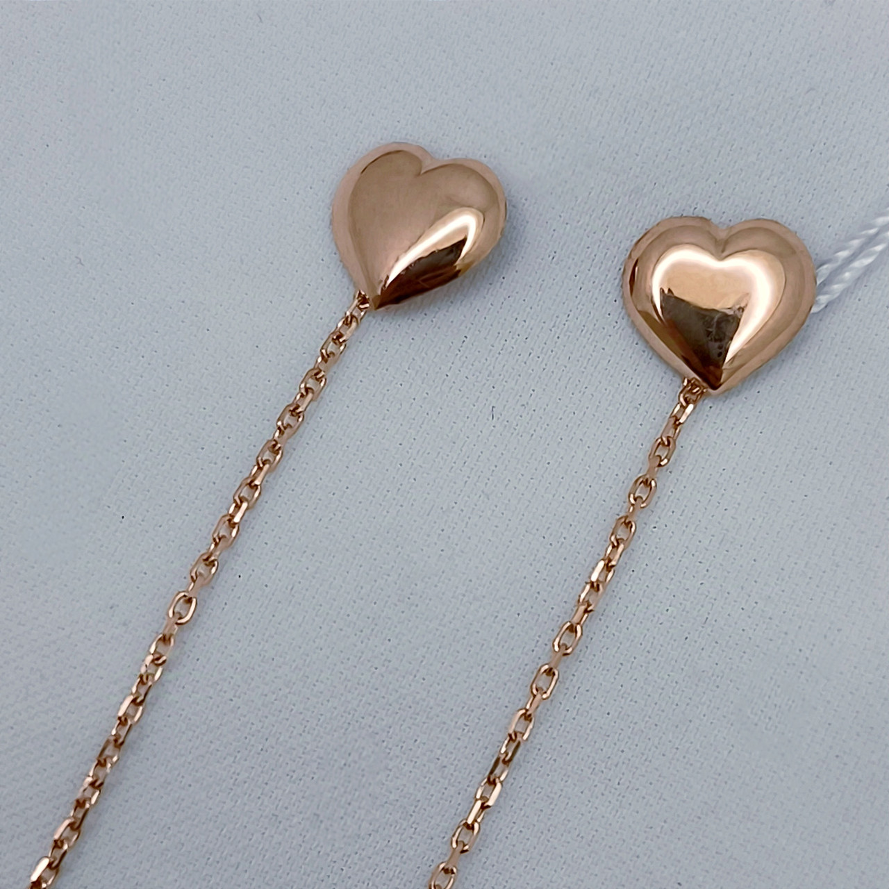 Золоті сережки на ланцюжку 585 проби - Зображення 2