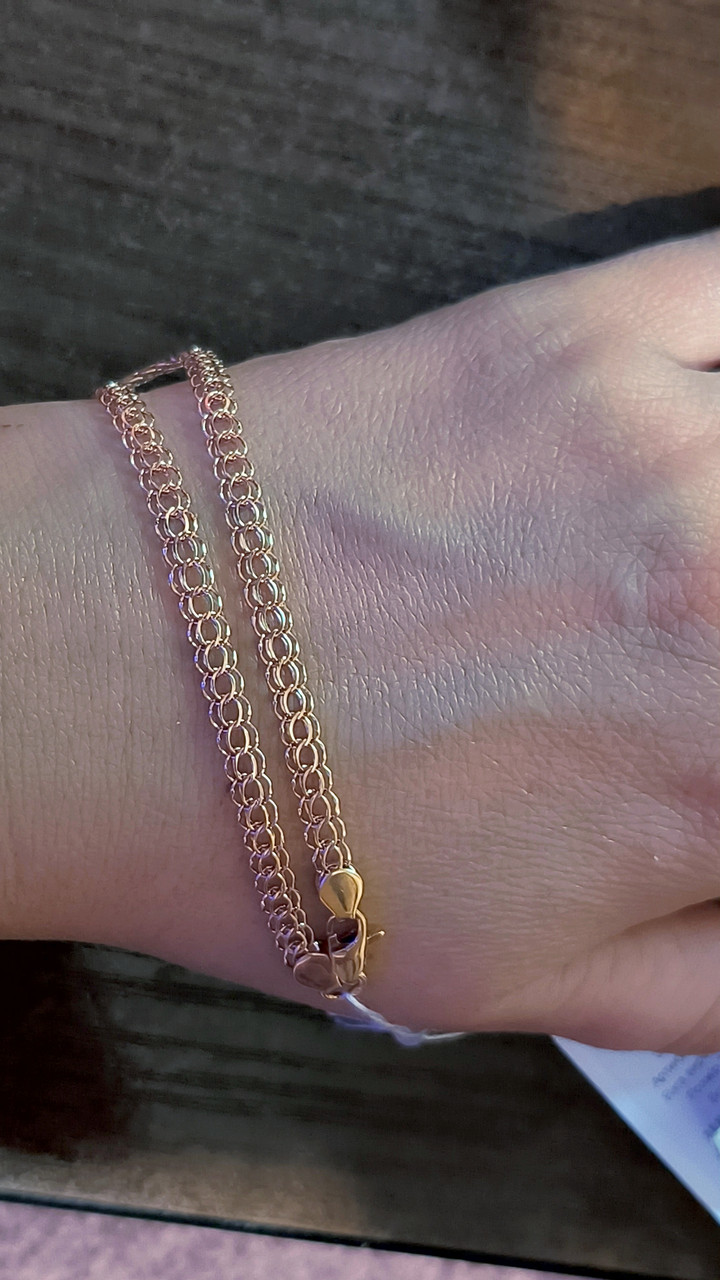 Золотий браслет кардинал з червоного золота 585 проби - Зображення 6