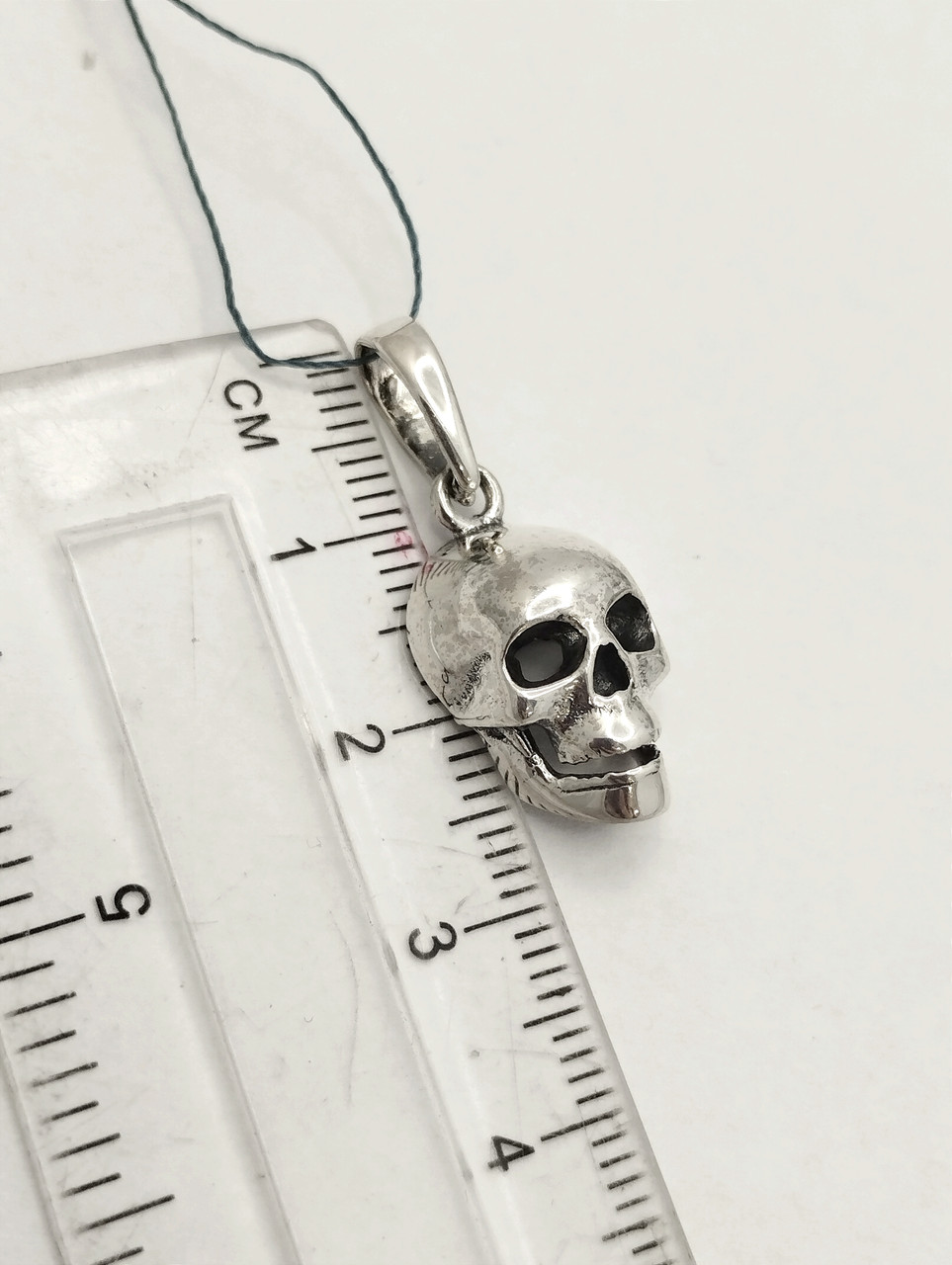 Срібний кулон череп кулон у вигляді черепа череп 93690 - Зображення 2