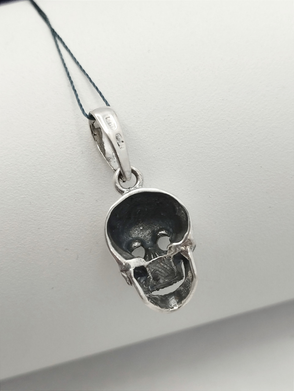 Срібний кулон череп кулон у вигляді черепа череп 93690 - Зображення 3