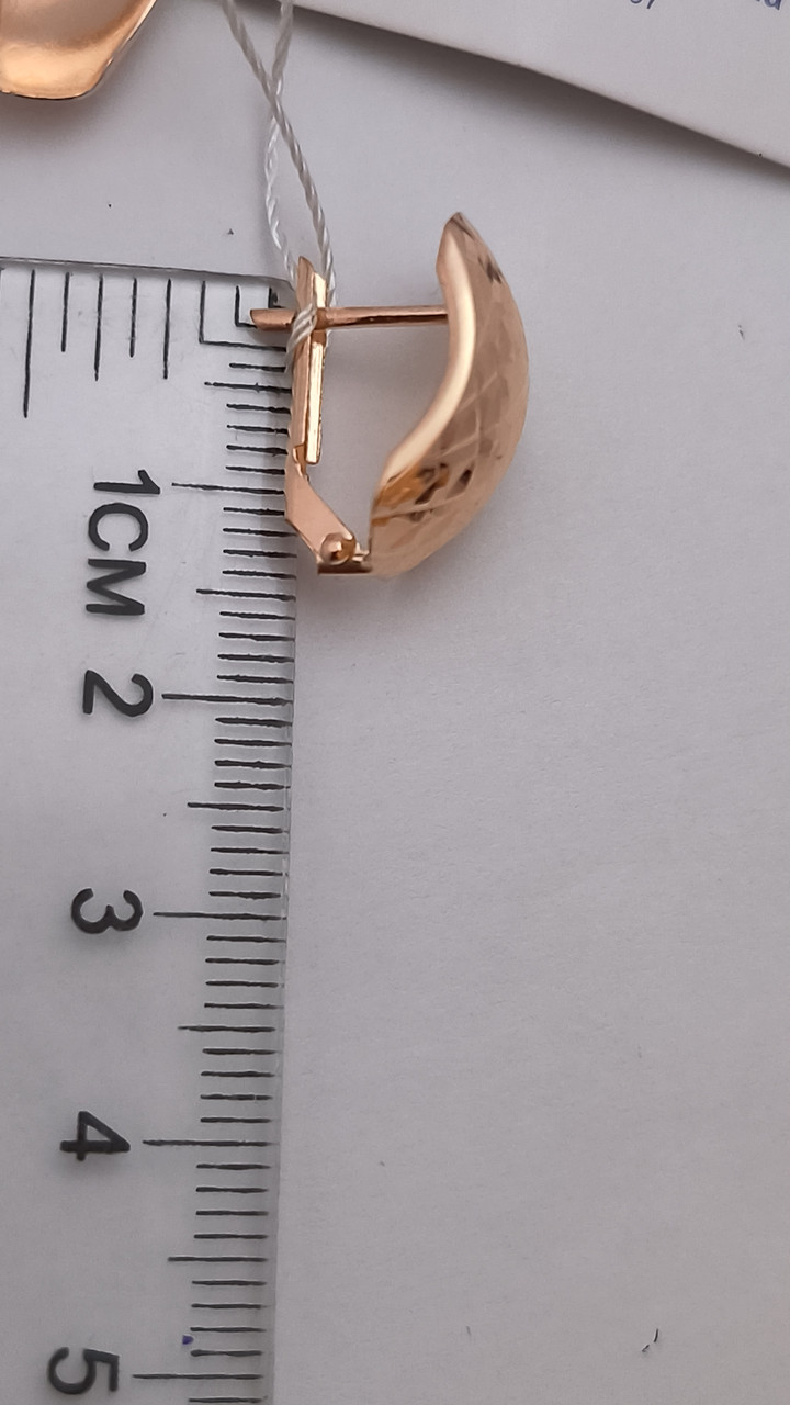 Золоті сережки 585 проби - Зображення 3