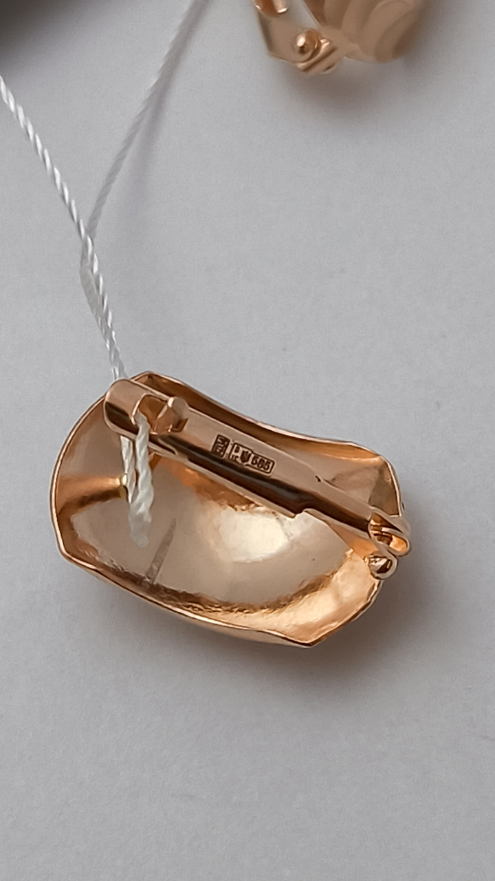 Золоті сережки 585 проби - Зображення 4