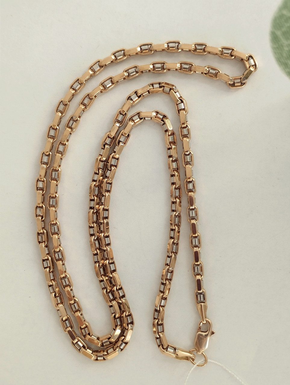 Золотий ланцюг якір із кульками - Зображення 2