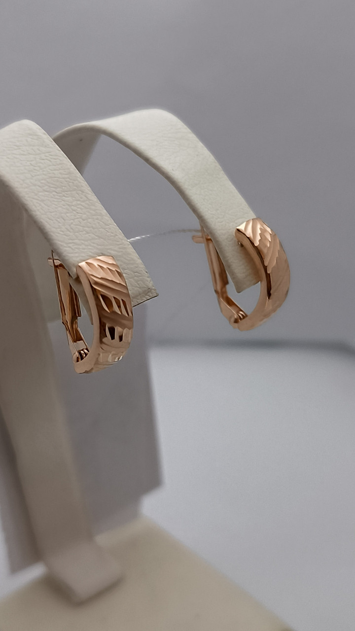 Золоті сережки 585 проби - Зображення 4