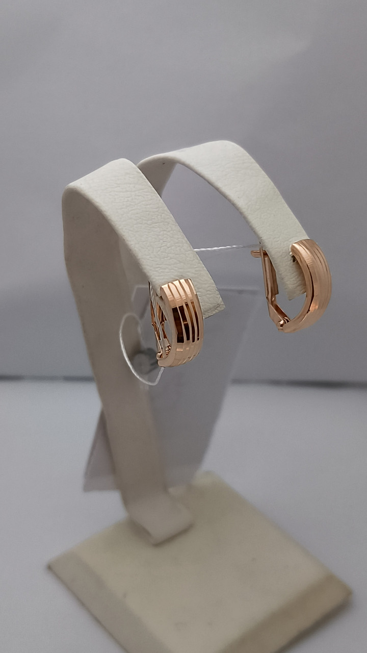 Золоті сережки 585 проби - Зображення 4
