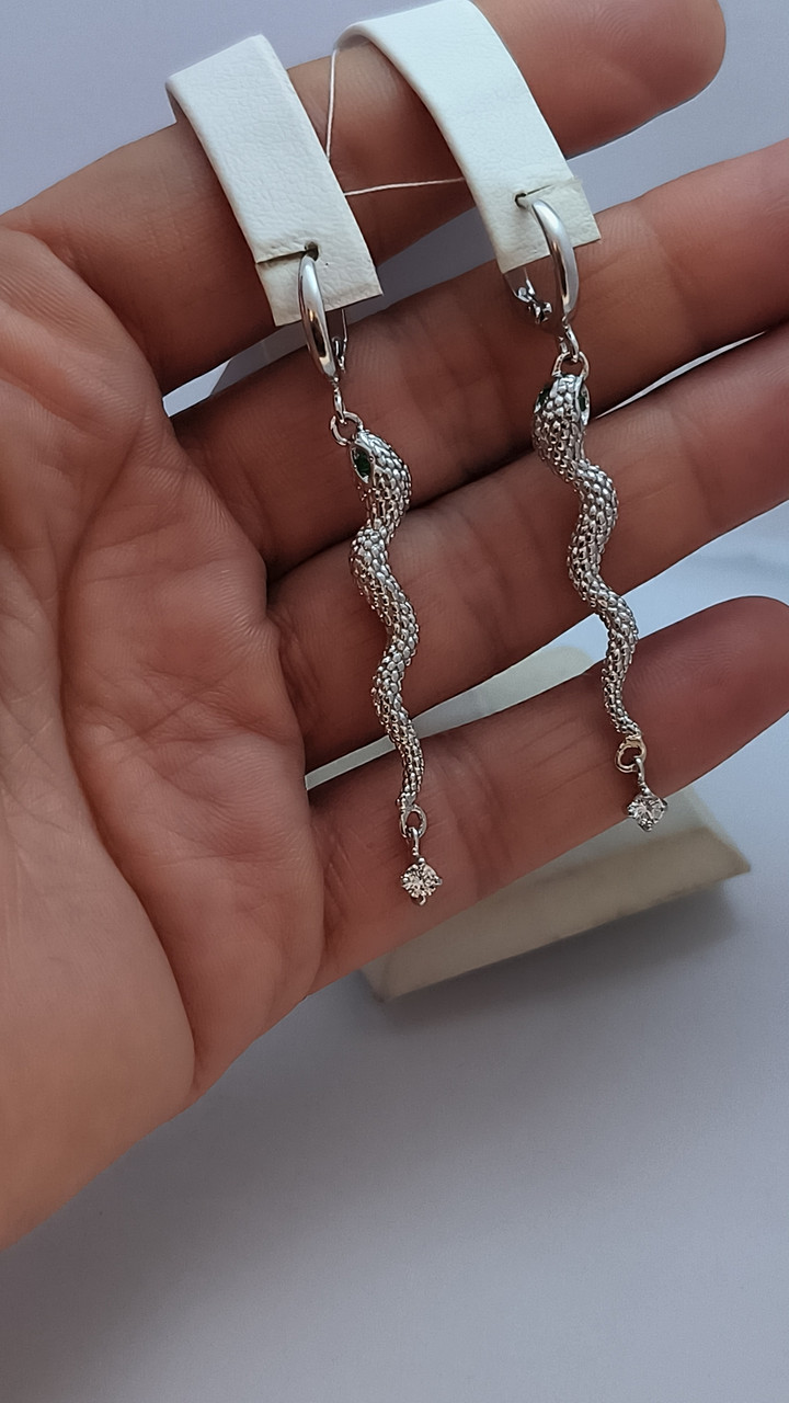 Срібні сережки змії Ukr-gold - Зображення 5