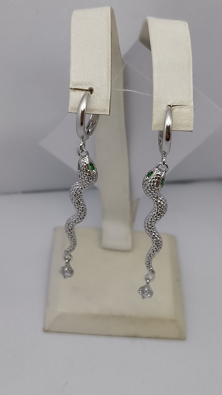 Срібні сережки змії Ukr-gold - Зображення 6