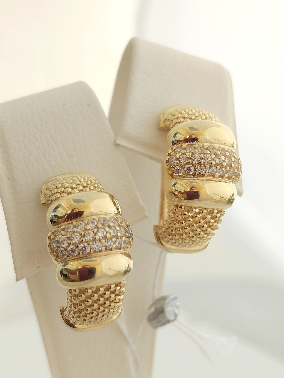 Золоті сережки з жовтого золота - Зображення 2