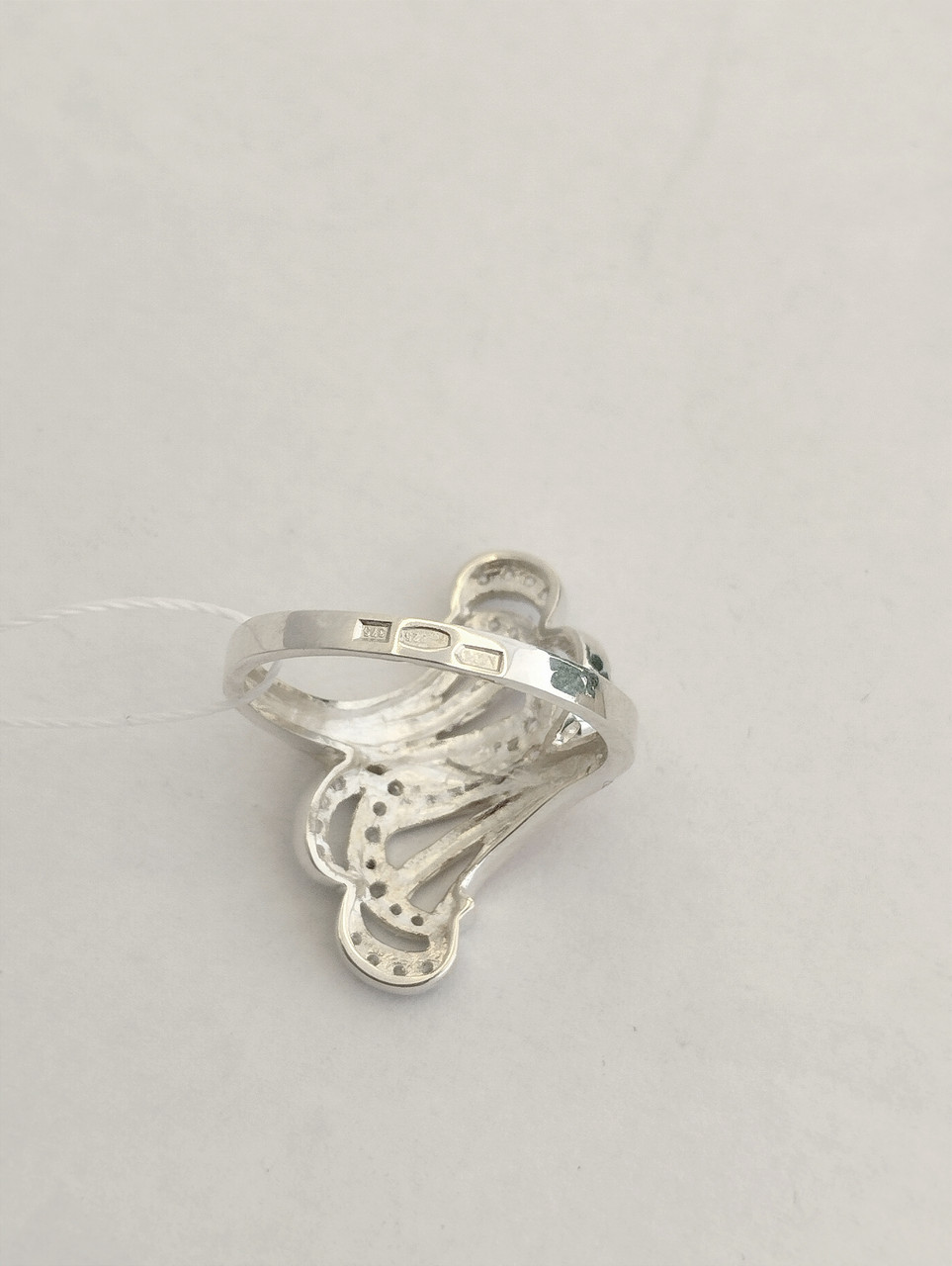 Кільце срібне 925 проби з напаяної золотою пластиною "Фаріда" - Зображення 3