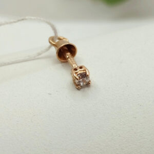 Золота сережка пусета