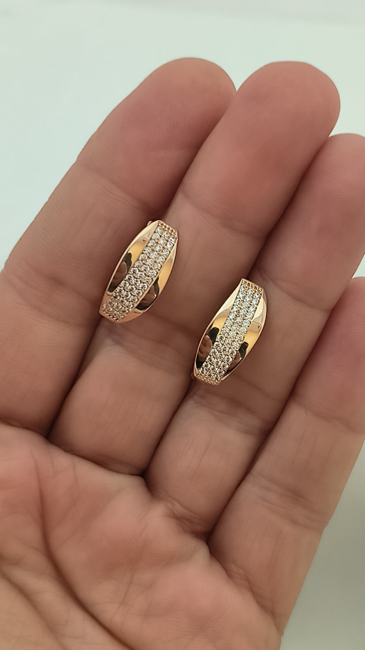 Золоті сережки 585 проби - Зображення 3