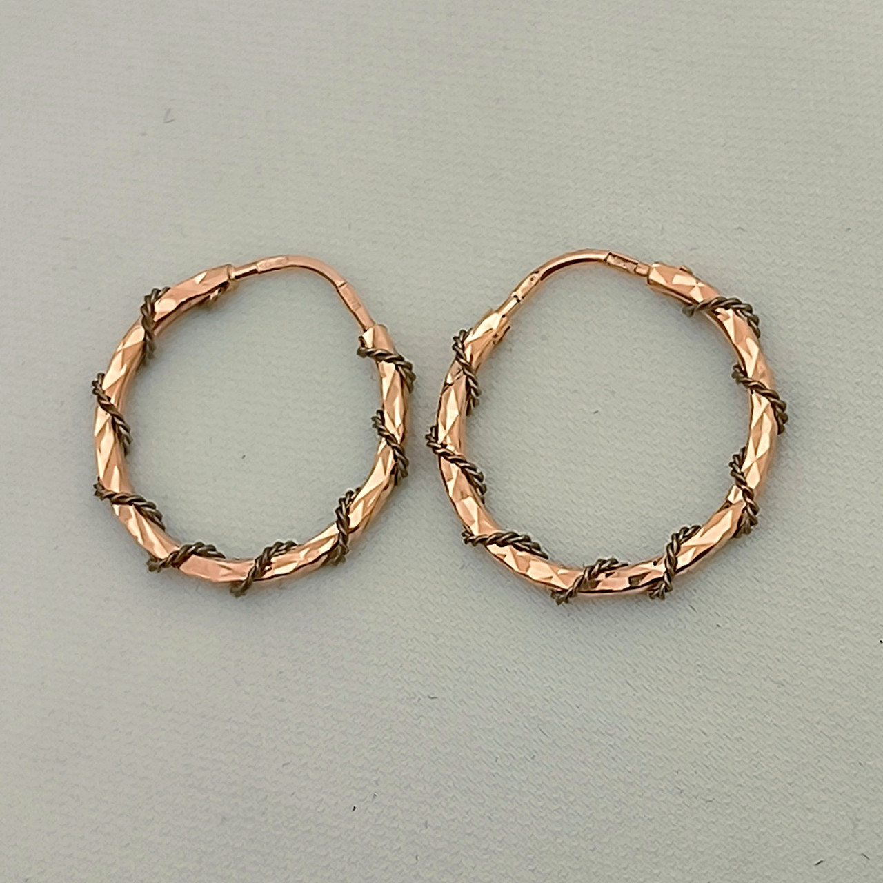 Золоті сережки кільця 585 проби