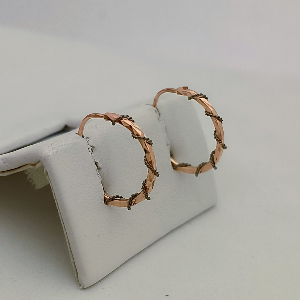 Золоті сережки кільця 585 проби - Зображення 4