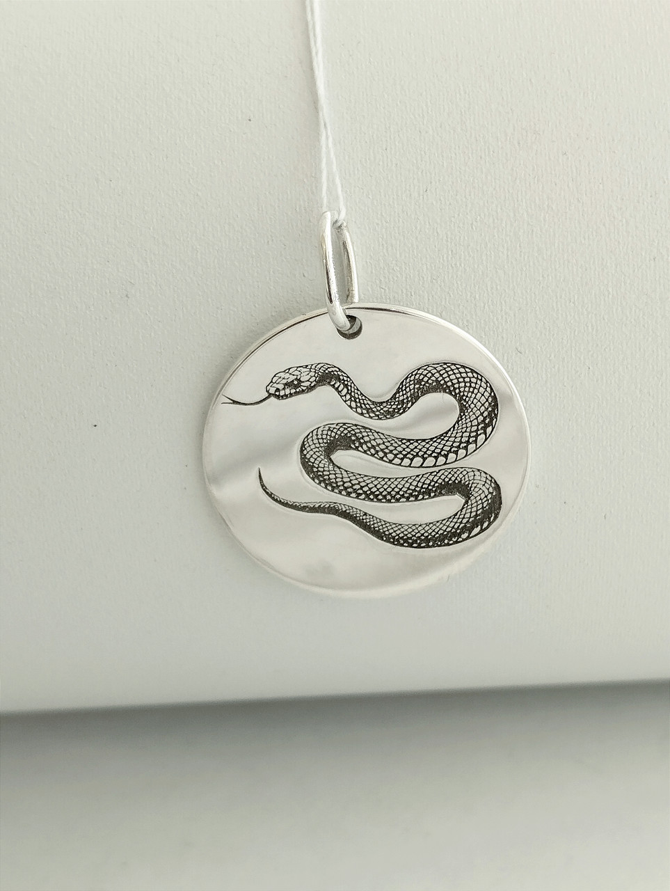 Срібний кулон змія