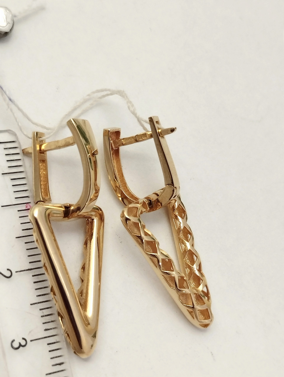 Золоті сережки без вставок - Зображення 2