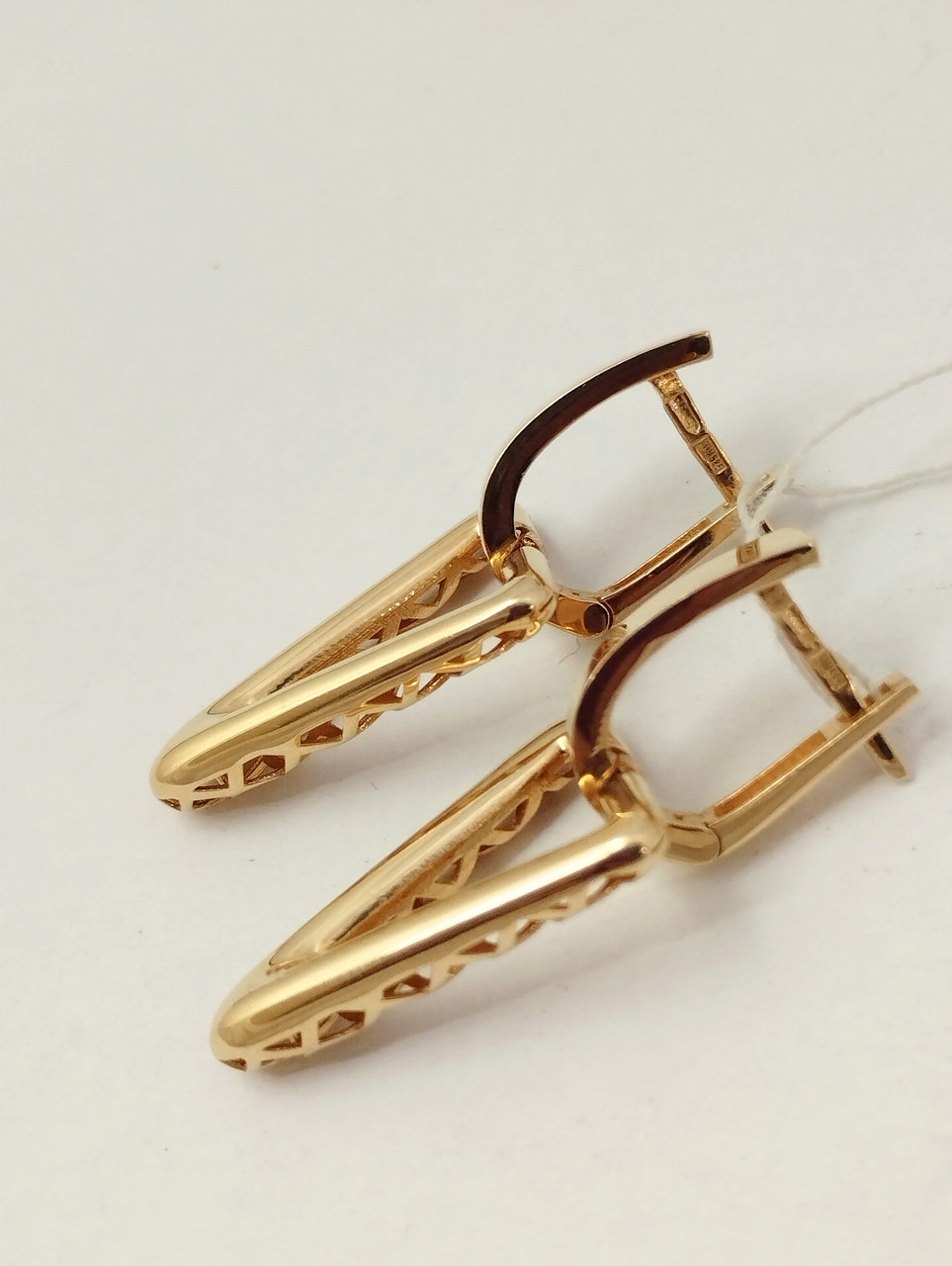 Золоті сережки без вставок - Зображення 3