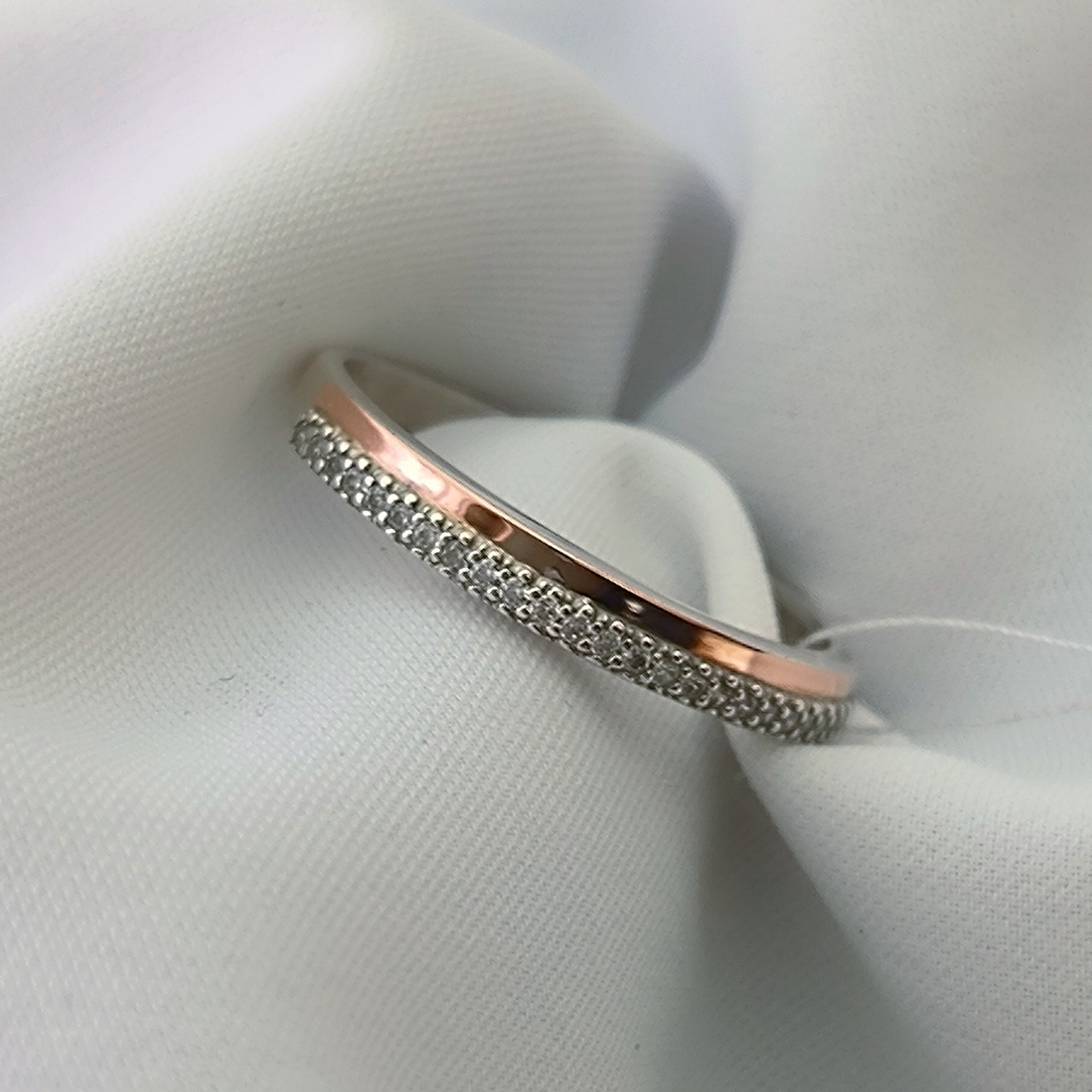 Срібне кільце 925 проби з напаяною пластиною золота 375 проби - Зображення 2