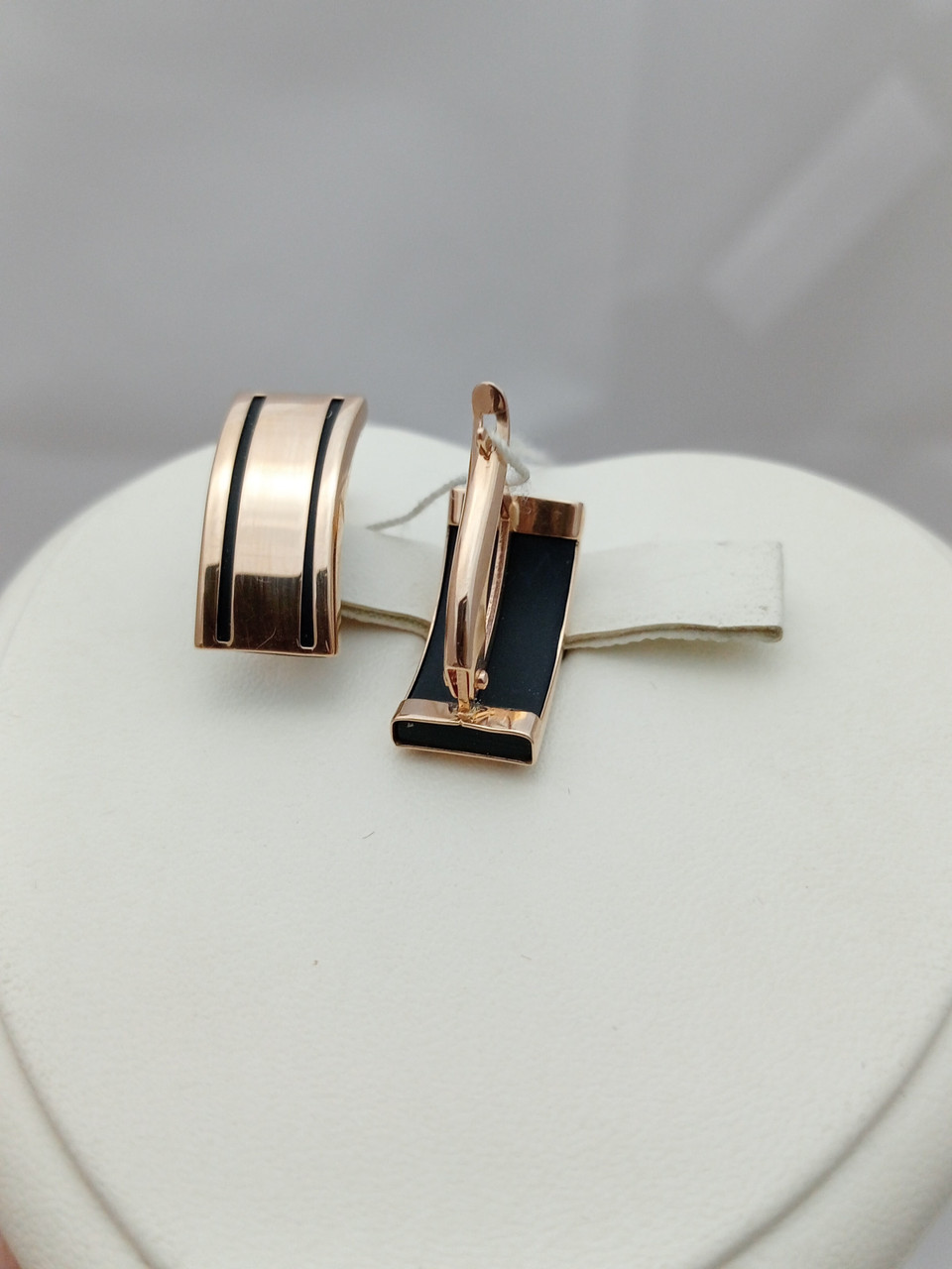 Золоті сережки каучук - Зображення 2