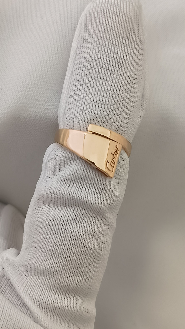 Золота каблучка 585 проби, золоте кільце без вставок стильне золоте кільце - Зображення 6