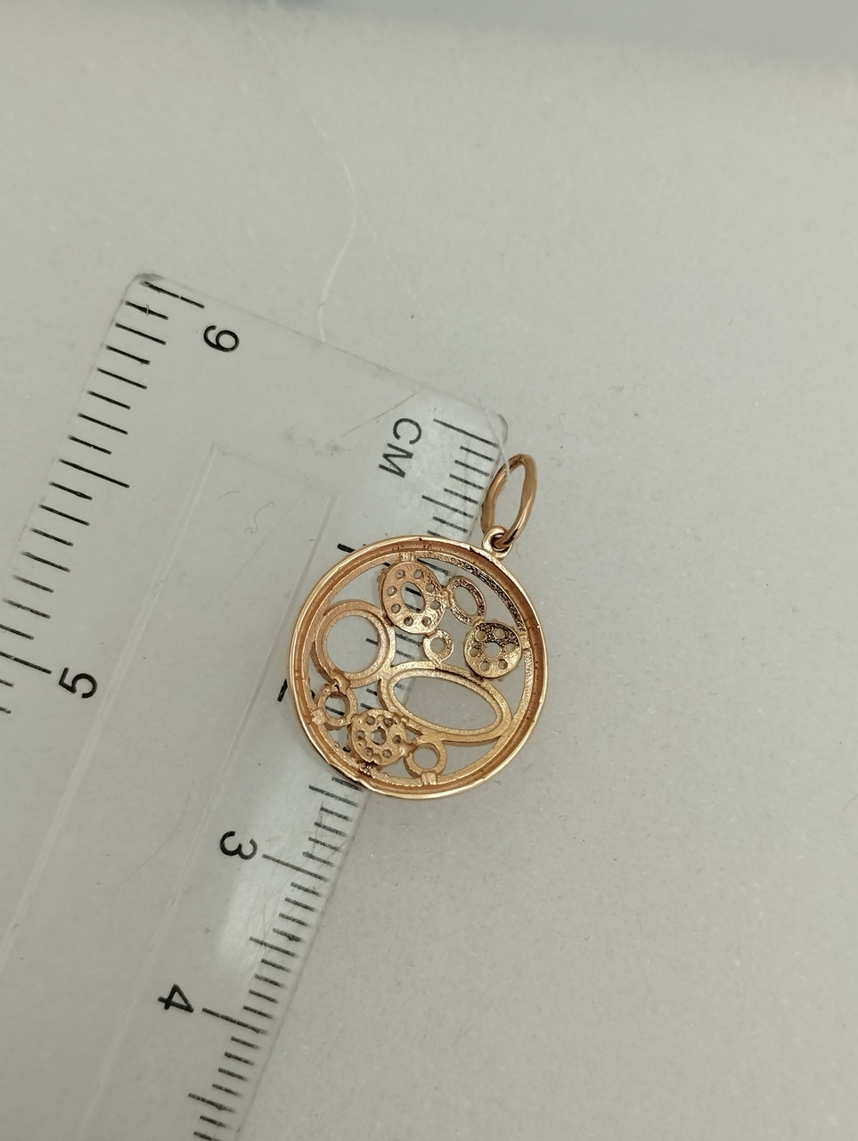 Золотий кулон 585 проби з цирконієм Ukr-gold.com - Зображення 2