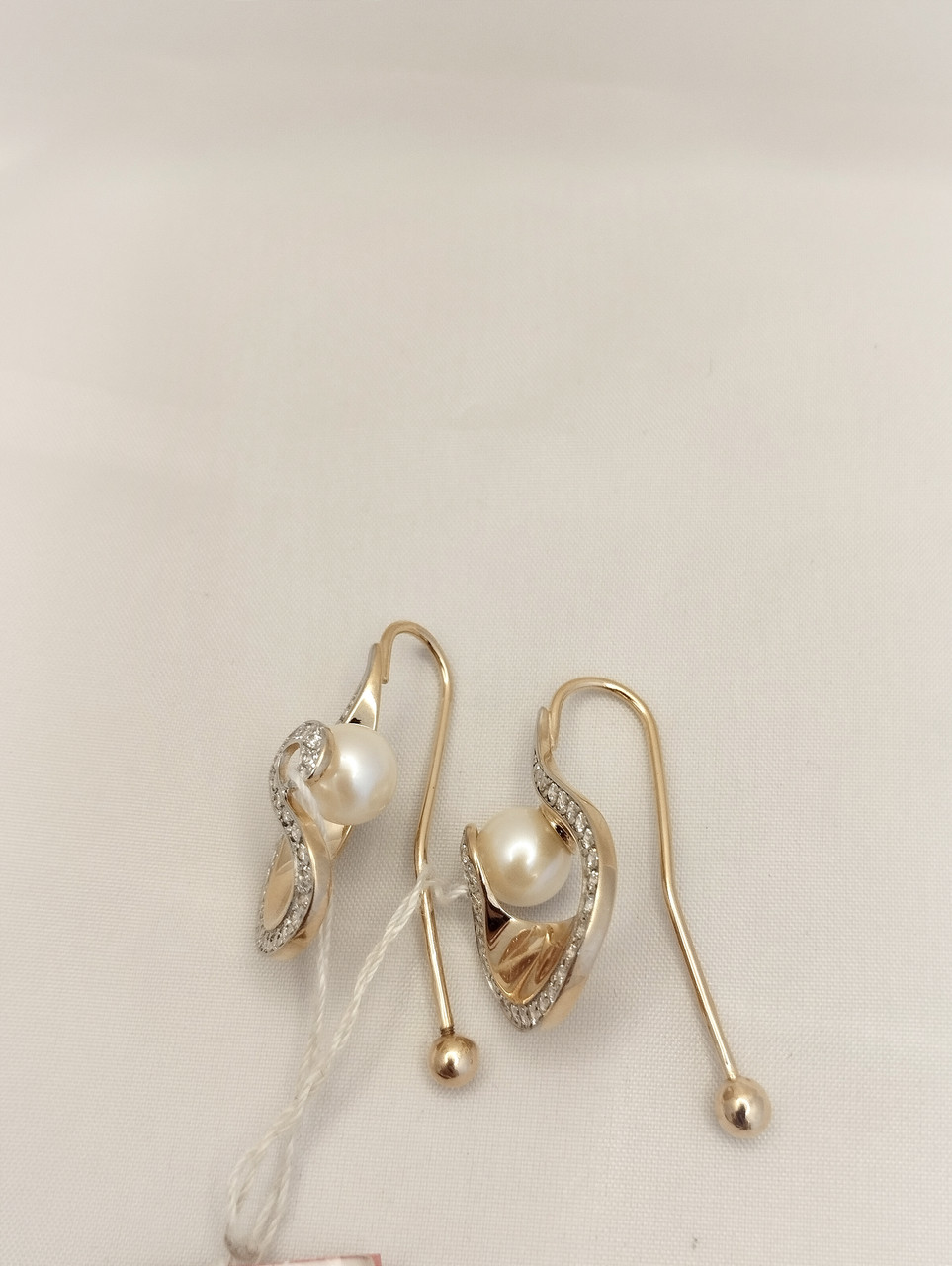Золотые серьги жемчугом. - Зображення 6