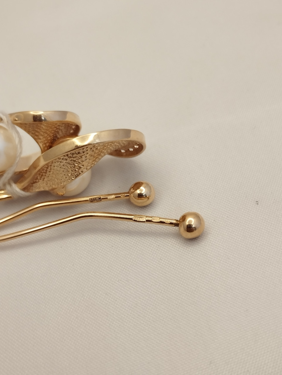 Золотые серьги жемчугом. - Зображення 7